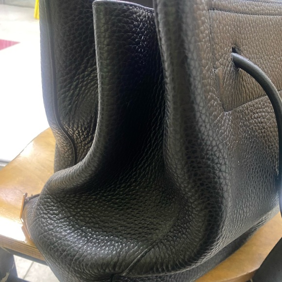 ALEXANDER WANG BLACK ROSE GOLD LEATHER DRAWSTRING SHOULDER Handbag GORG FLAW LUX - Picture 8 of 12